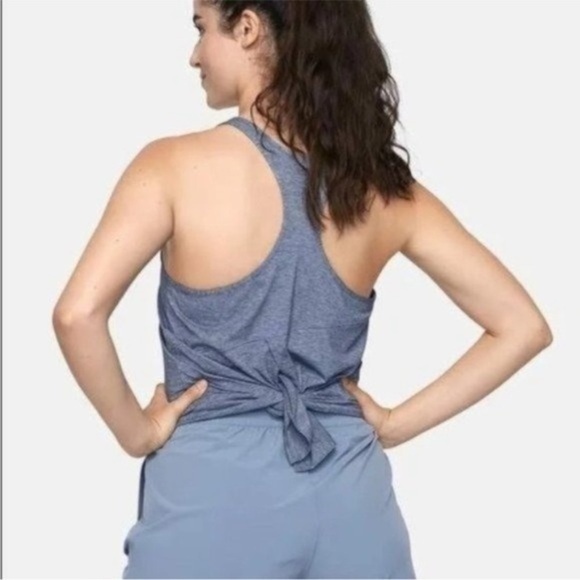 Outdoor Voices • Grey Blue Split Back Tank Top - Picture 1 of 5